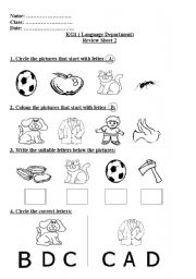 English worksheet: alpahbet