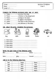 english test for grade 3 esl worksheet by samar