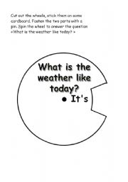 English Worksheet: Weather wordwheel