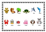 English worksheet: Animals - set 2