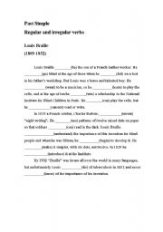 English worksheet: Past simple text
