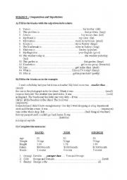 English Worksheet: comparatives