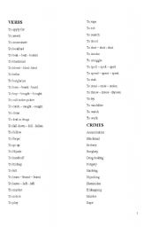 English worksheet: Police vocabulary