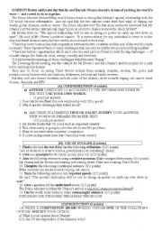 English Worksheet: Obama text