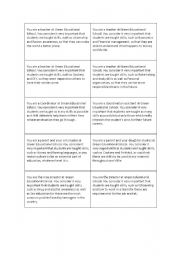 English Worksheet: Skills role play