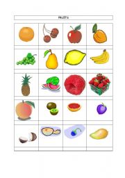 English Worksheet: FRUIT