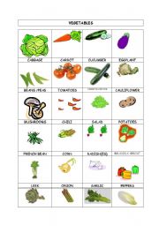 English Worksheet: vegetables part 1