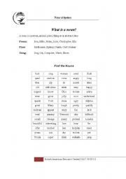 English worksheet: What is a Noun?