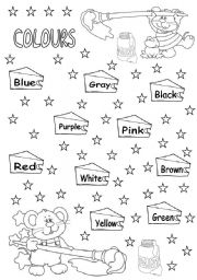 English Worksheet: colours