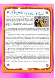 English Worksheet: Reading - People of the Veil