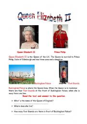 English Worksheet: Queen Elizabeth II