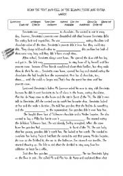 English Worksheet: skimming and scanning