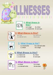 English Worksheet: Illnesses
