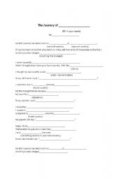 English worksheet: Poem:  My Journey