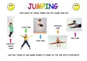 English Worksheet: Jumping