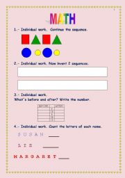 English worksheet: MATH (COUNTING)