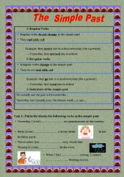English worksheet: The simple past