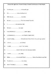 English worksheet: Choose the right tens