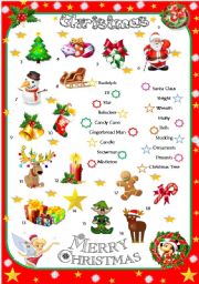 CHRISTMAS MATCHING 1/2 - EDITABLE