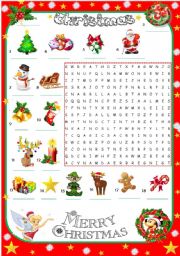 CHRISTMAS wordsearch 2/2 EDITABLE