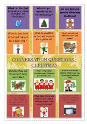 English Worksheet: Christmas conversational questions