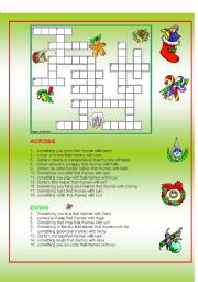 RHYMING CHRISTMAS PUZZLE