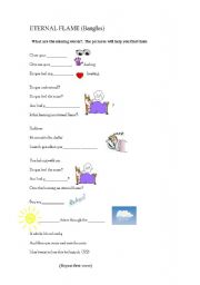 English Worksheet: Eternal flame (Bangles)