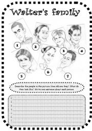 English Worksheet: Walters family