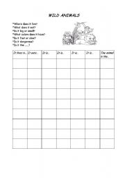 English worksheet: Animals (game)