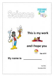 English worksheet: Science front page