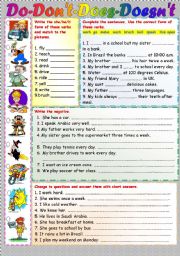 English Worksheet: Present Simple - Do - Does
