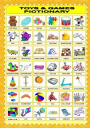 English Worksheet: TOYS & GAMES PICTIONARY