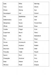 English Worksheet: Pictionary Cards