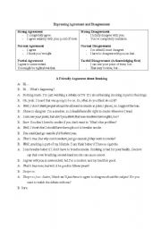 English Worksheet: Agree and dis agree language