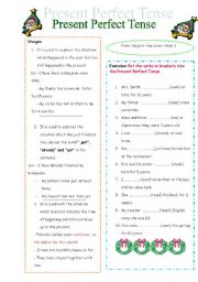 English Worksheet: Present Perfect Tense