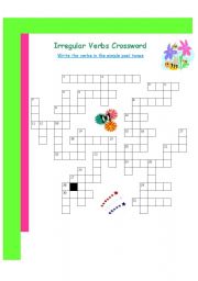 English Worksheet: Irregular Verbs Crossword