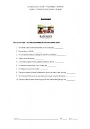 English Worksheet: Rain Man - Routines