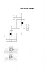 English Worksheet: Irregular verbs crossword