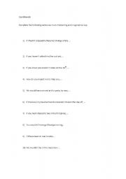 English worksheet: Mixed Conditional Practice