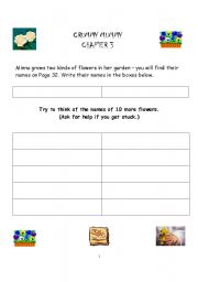 English worksheet: Crummy Mummy by Anne Fine Chapter 3