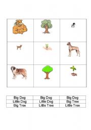English Worksheet: Big vs. Little