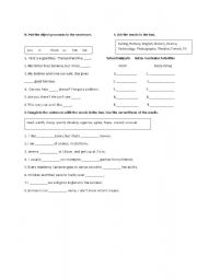 English worksheet: evaluation of present simple 4