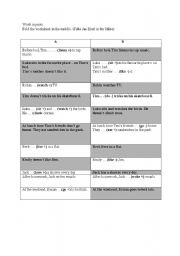 English Worksheet: Flow Chart. Simple Present