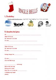 English Worksheet: **** JINGE BELLS WORKSHEET ****