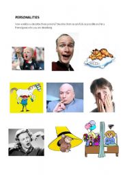 English Worksheet: Personality