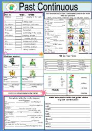 English Worksheet: Past continuous