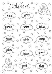 English Worksheet: colours 2