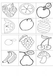 English Worksheet: Bingo_Fruits