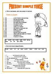 English Worksheet: present simple tense