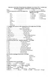 English Worksheet: 7th grade(7.snf 2.snav)